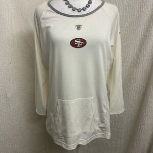 Reebok 49ers Sweatshirt Women’s XL White San Francisco NFL Pullover Logo Flaw